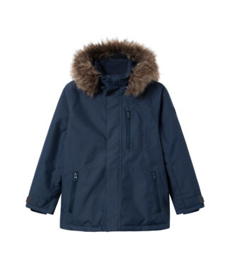 Name it winter winterjas jongens - donker blauw - NkmSnow