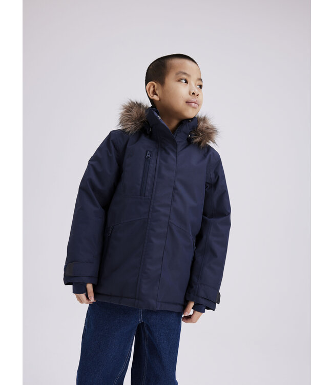 Name it winter winterjas jongens - donker blauw - NkmSnow