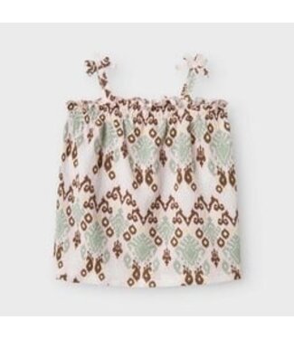 Name it zomer top S/S meisjes - print beige - Nkfhamsa