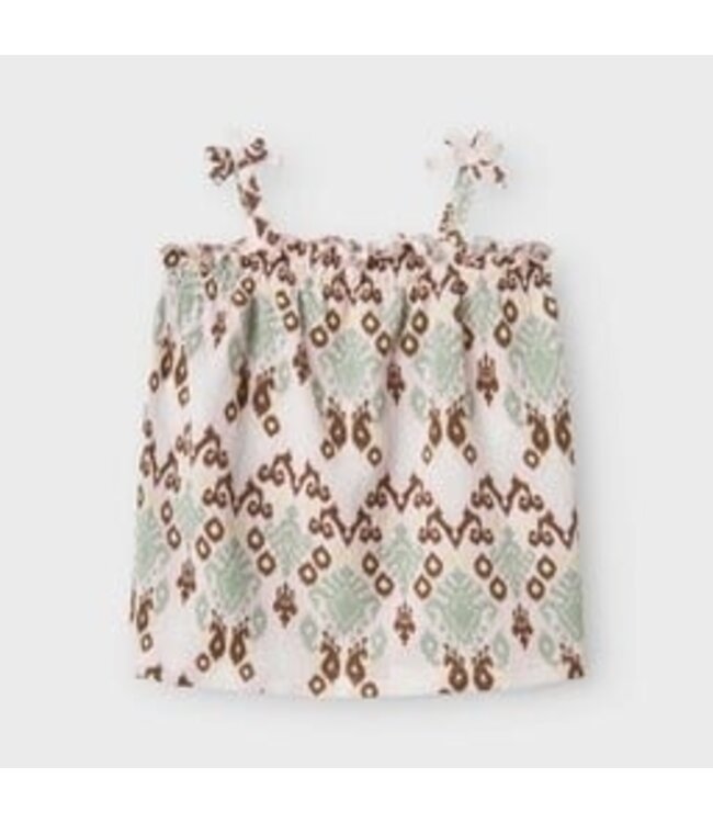 Name it zomer top S/S meisjes - print beige - Nkfhamsa