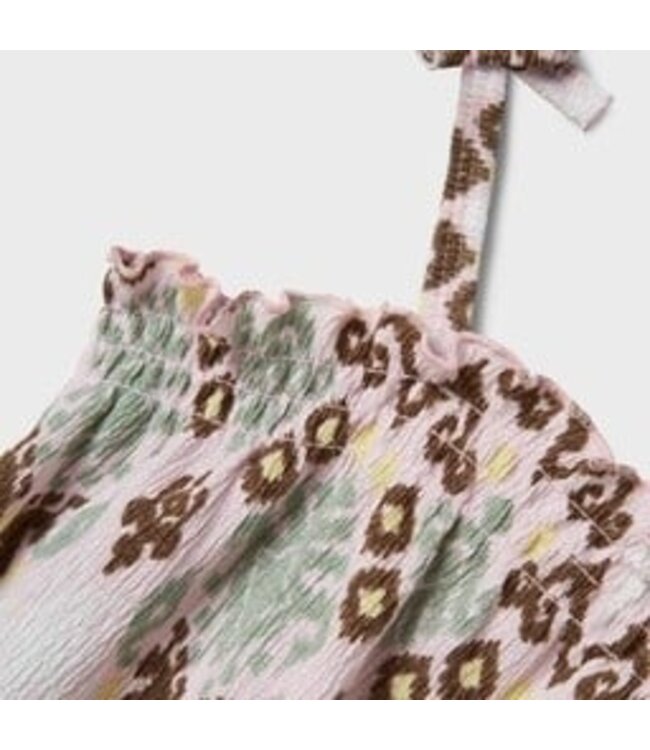 Name it zomer top S/S meisjes - print beige - Nkfhamsa