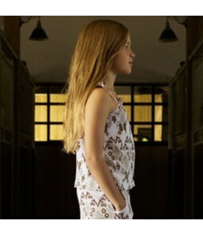 Name it zomer top S/S meisjes - print beige - Nkfhamsa