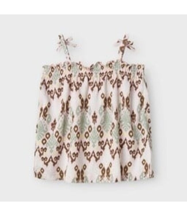 Name it zomer top S/S meisjes - print beige - Nkfhamsa