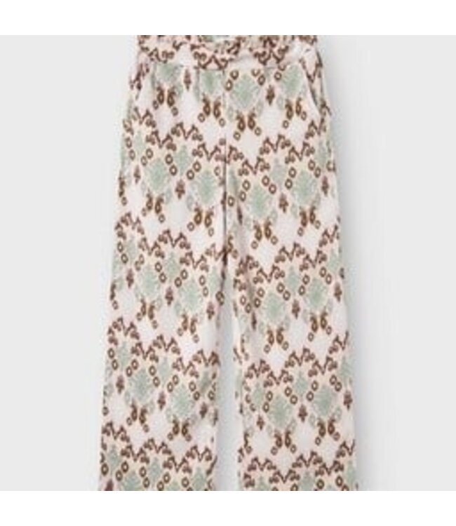 Name it zomer broek meisjes - wide fit - print beige - Nkfhamsa