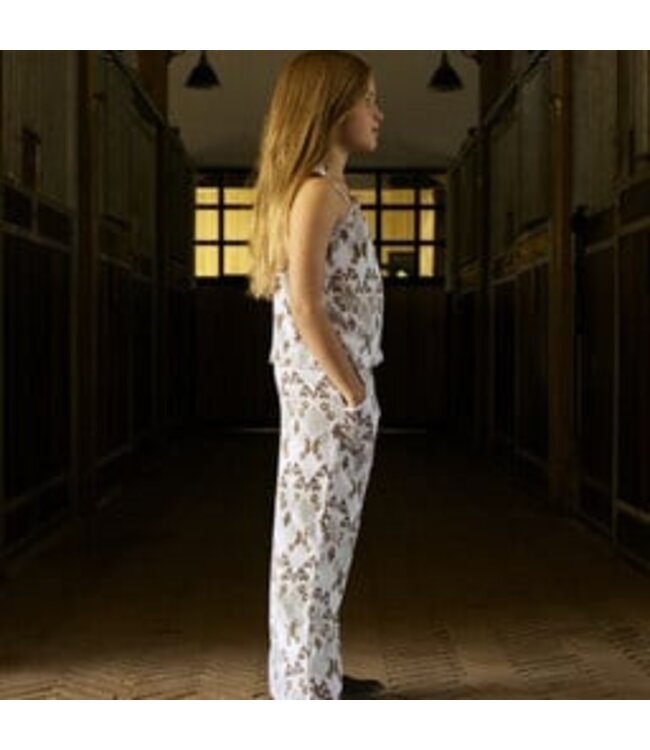 Name it zomer broek meisjes - wide fit - print beige - Nkfhamsa