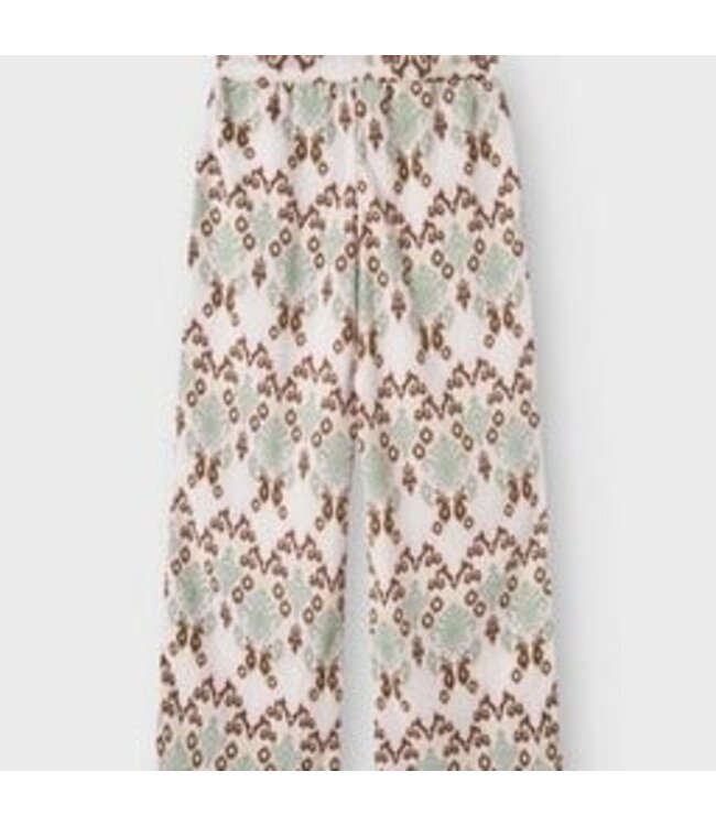Name it zomer broek meisjes - wide fit - print beige - Nkfhamsa
