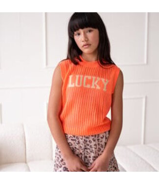 Like Flo zomer spencer meisjes teens - perzik - gebreid - Diana