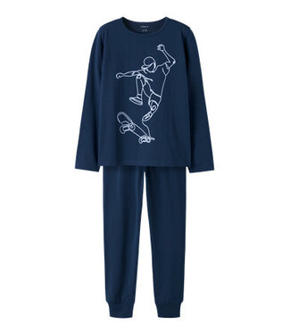 Name it winter pyjama jongens - blauw - NkmNightset