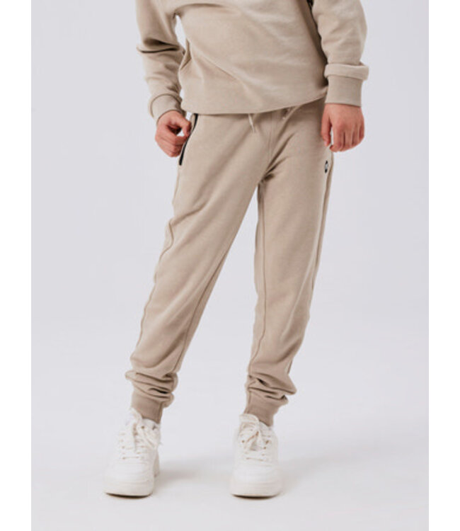 Name it winter sweat broek jongens - beige - regular fit - NkmVimo