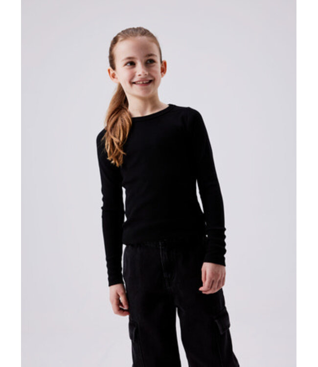 Name it winter top meisjes - zwart - regular fit, longsleeve - NkfNakal