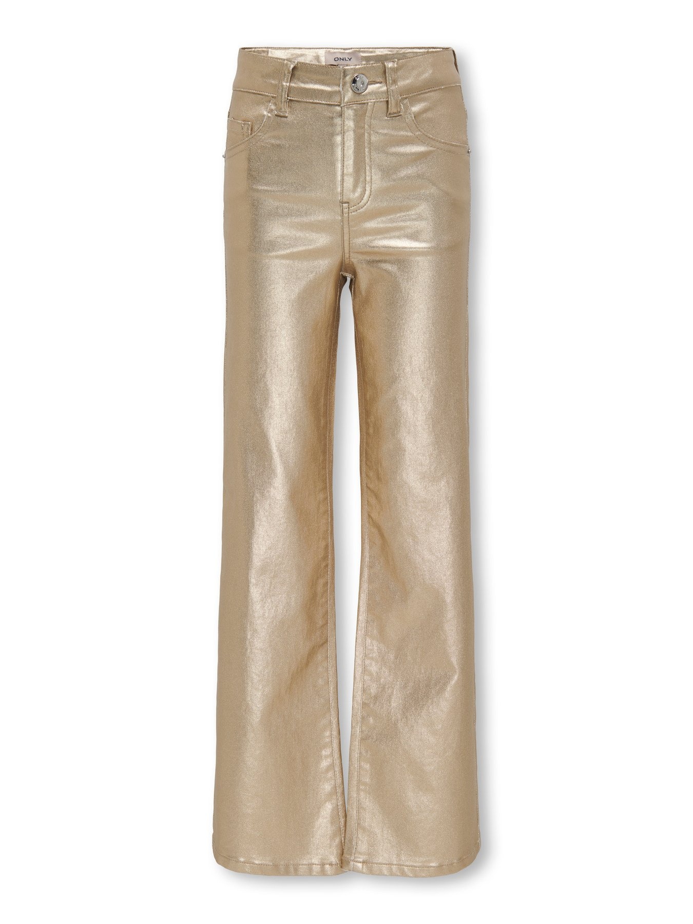 Kids ONLY winter broek meisjes - goud metallic - wide leg fit - KogJuicy afbeelding