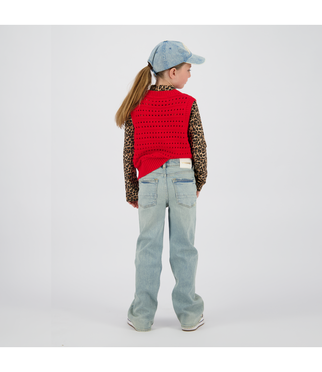 Vingino winter jeansbroek meisjes - blauw - Carey - straight flare fit