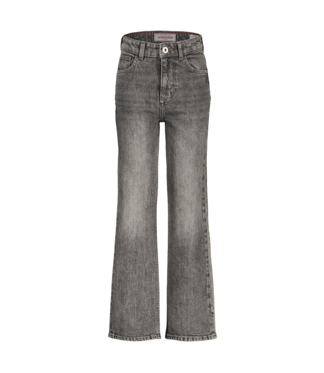 Vingino winter jeansbroek meisjes - donker grijs - Carey - straight flare fit