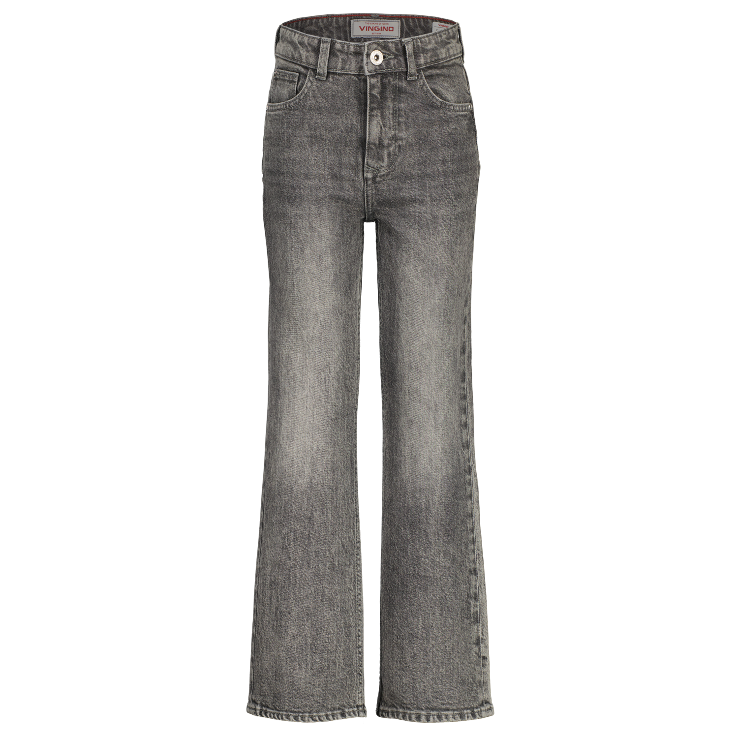 Vingino winter jeansbroek meisjes - donker grijs - Carey - straight flare fit afbeelding