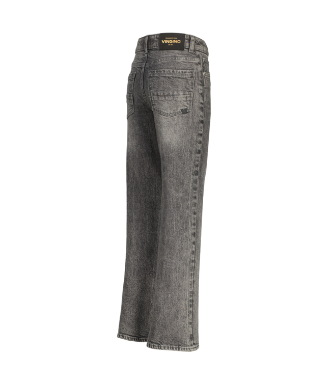 Vingino winter jeansbroek meisjes - donker grijs - Carey - straight flare fit