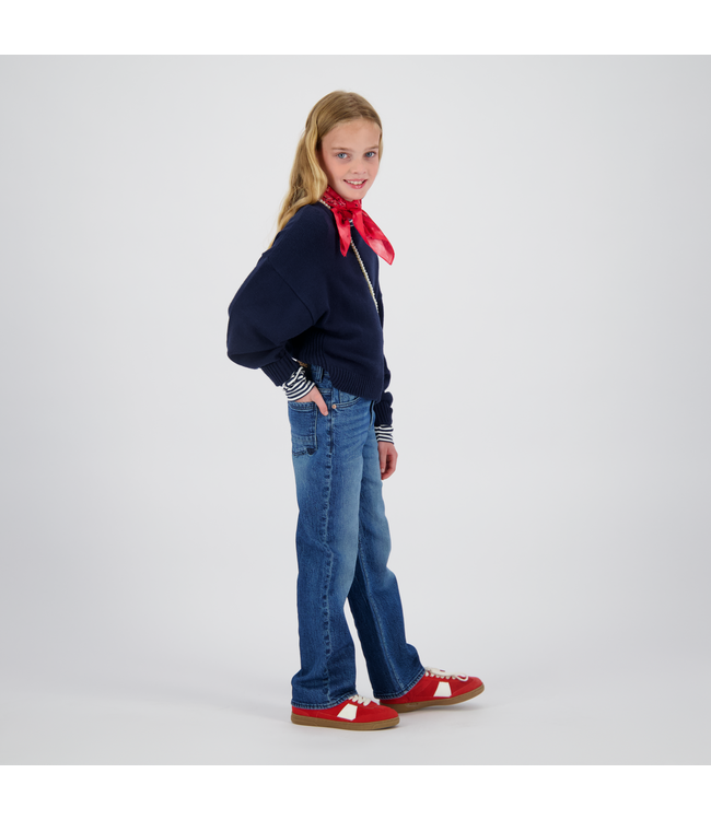 Vingino winter jeansbroek meisjes - donker blauw - Cecile - wide leg fit