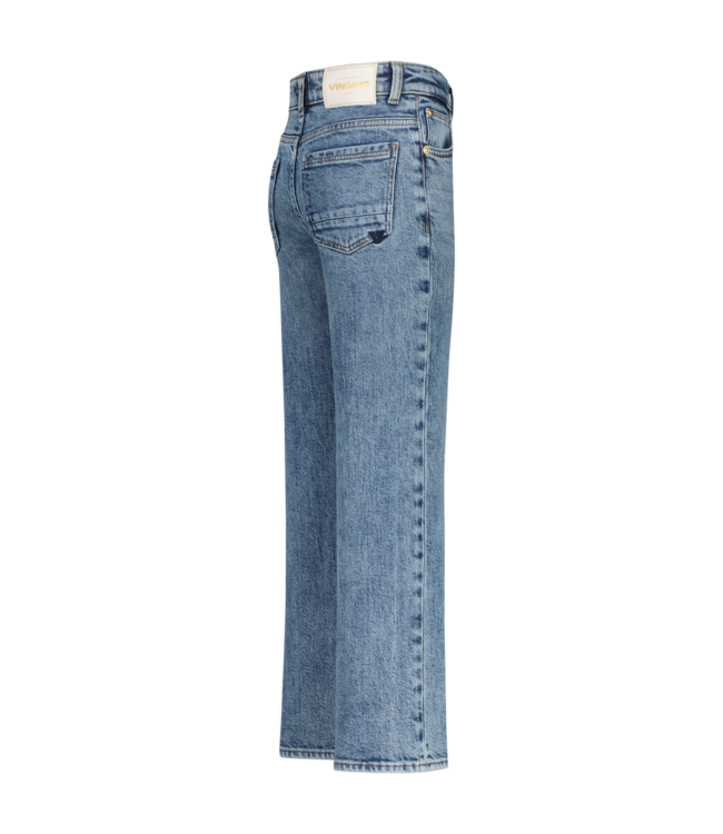 Vingino winter jeansbroek meisjes - blauw - Cecile - wide leg fit