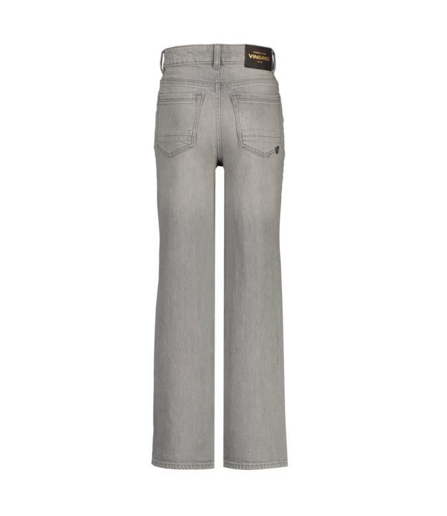 Vingino winter jeansbroek meisjes - grijs - Cecile - wide leg fit