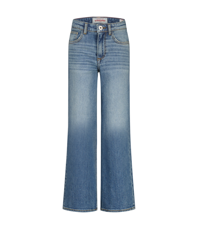Vingino winter jeansbroek meisjes - blauw - Carlice - extra wide leg fit