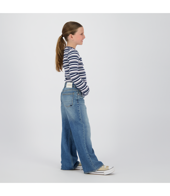 Vingino winter jeansbroek meisjes - blauw - Carlice - extra wide leg fit
