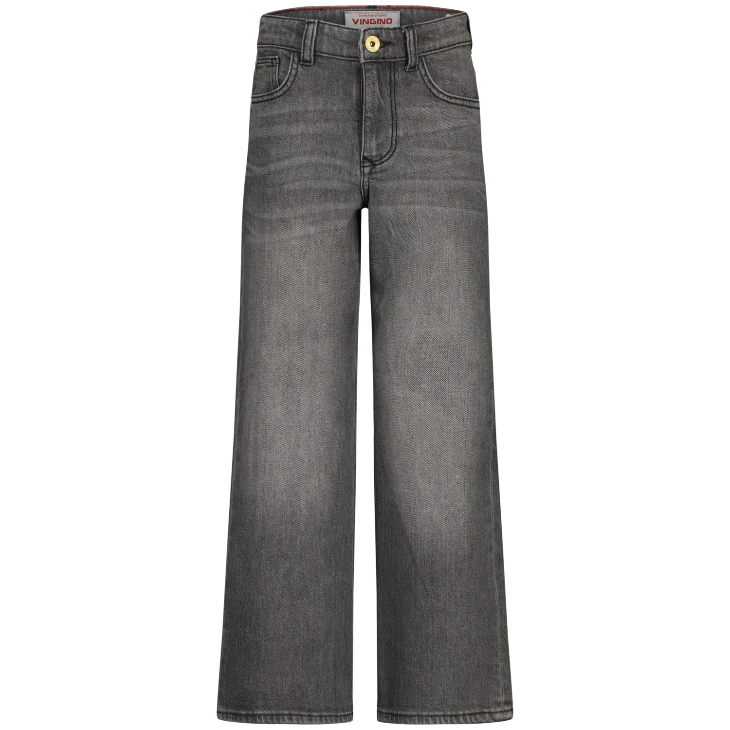 Vingino winter jeansbroek meisjes - zwart - Carlice - extra wide leg fit afbeelding