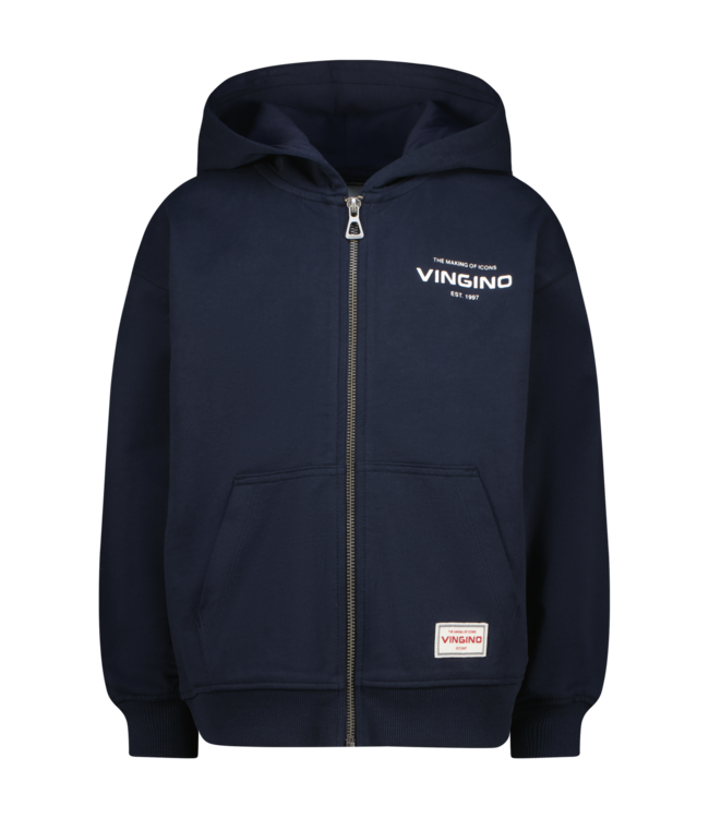 Vingino winter vest jongens - blauw - Basic-Vest - oversized fit