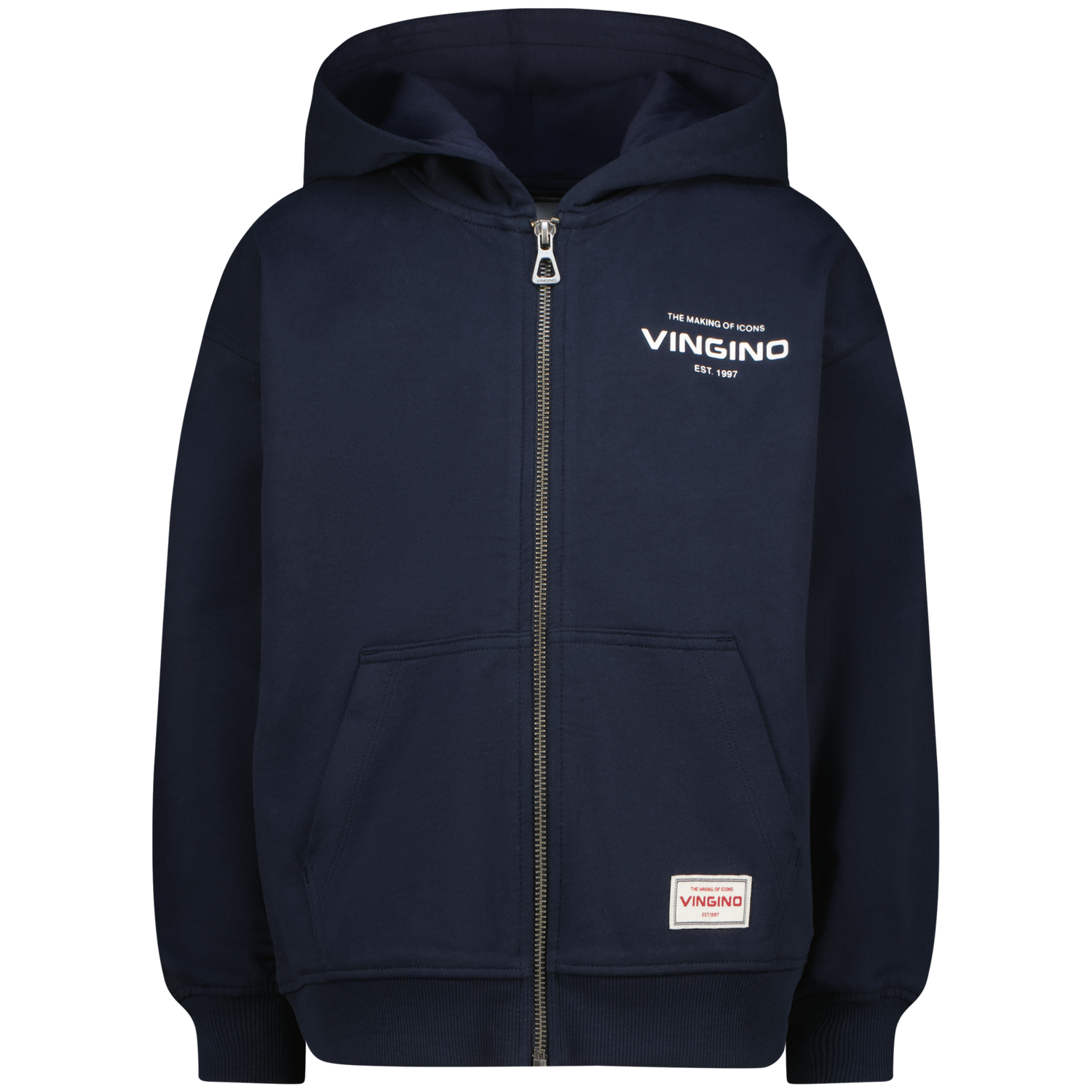 Vingino winter vest jongens - blauw - Basic-Vest - oversized fit afbeelding