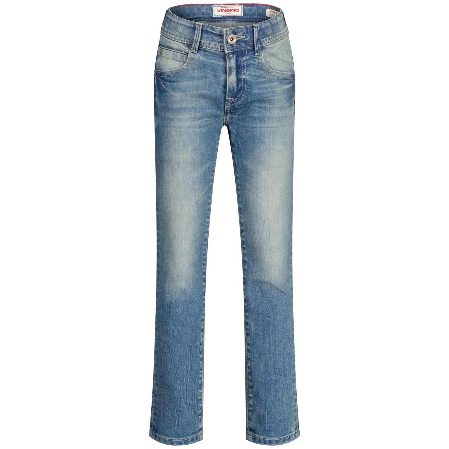 Vingino winter jeansbroek jongens - blauw - Apache icon - skinny fit afbeelding