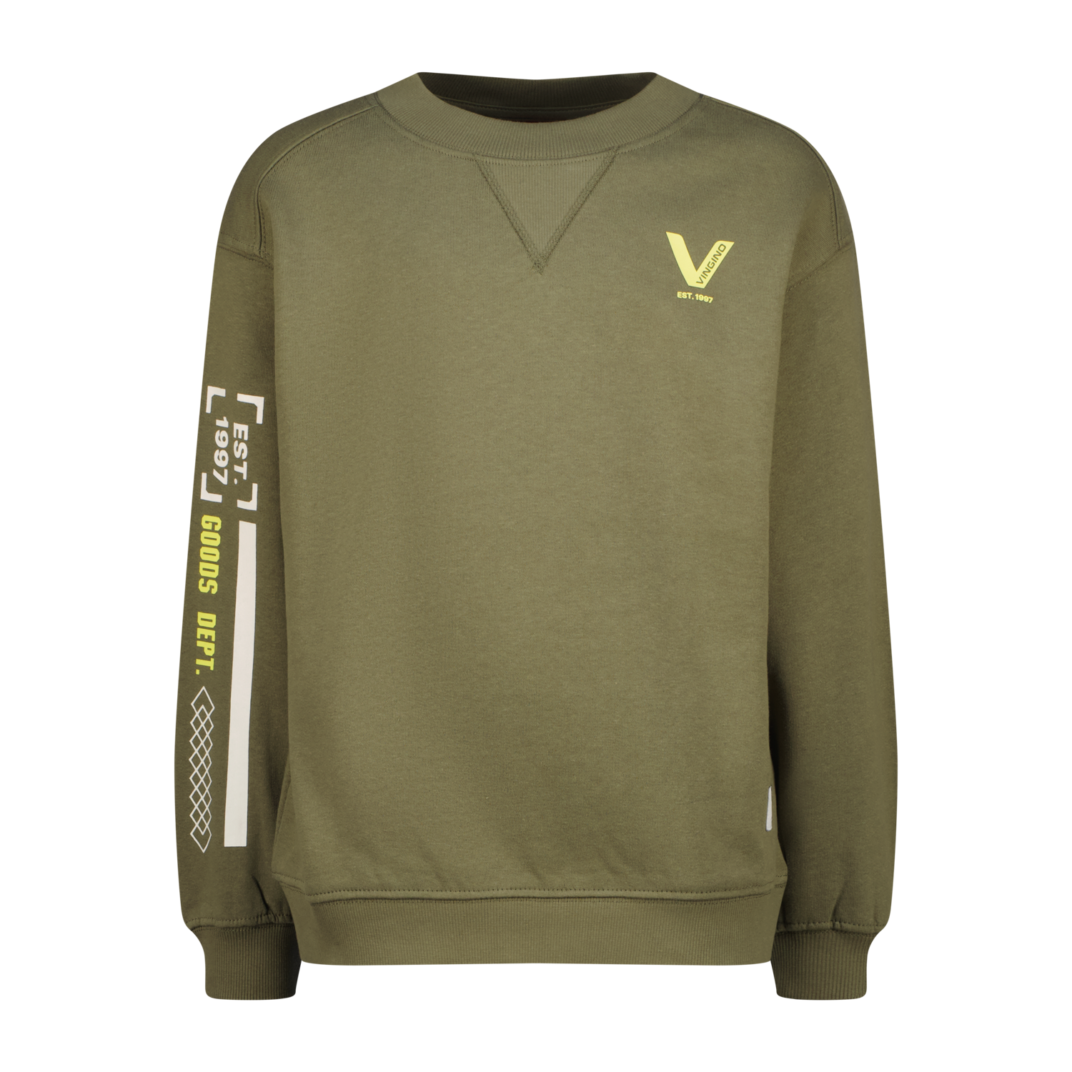 Vingino winter sweater jongens - groen - Namie - boxy fit afbeelding