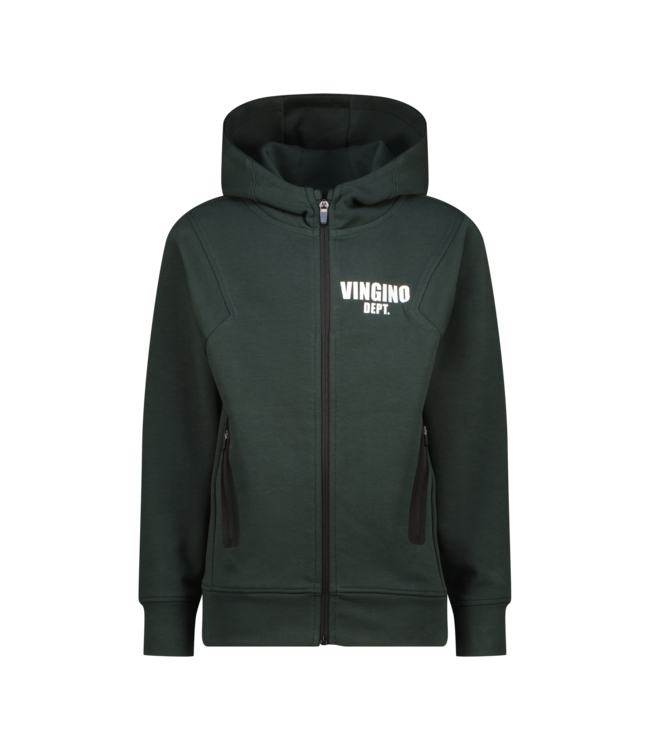 Vingino winter vest jongens - donker groen - Oley - classic