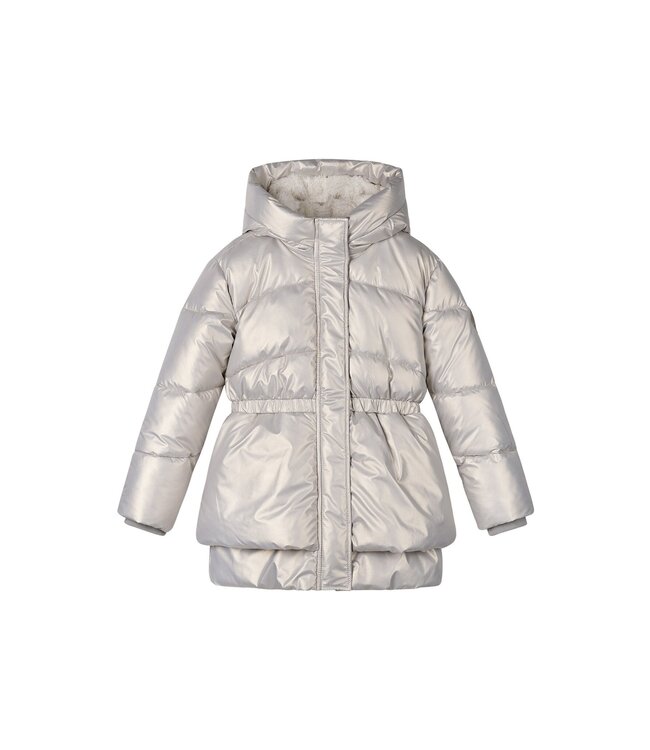 Le Chic winter winterjas meisjes - zilver - Billie - folie, stippen