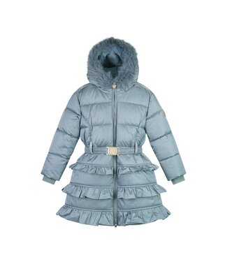 Le Chic winter winterjas meisjes - blauw - Blight- ruffle