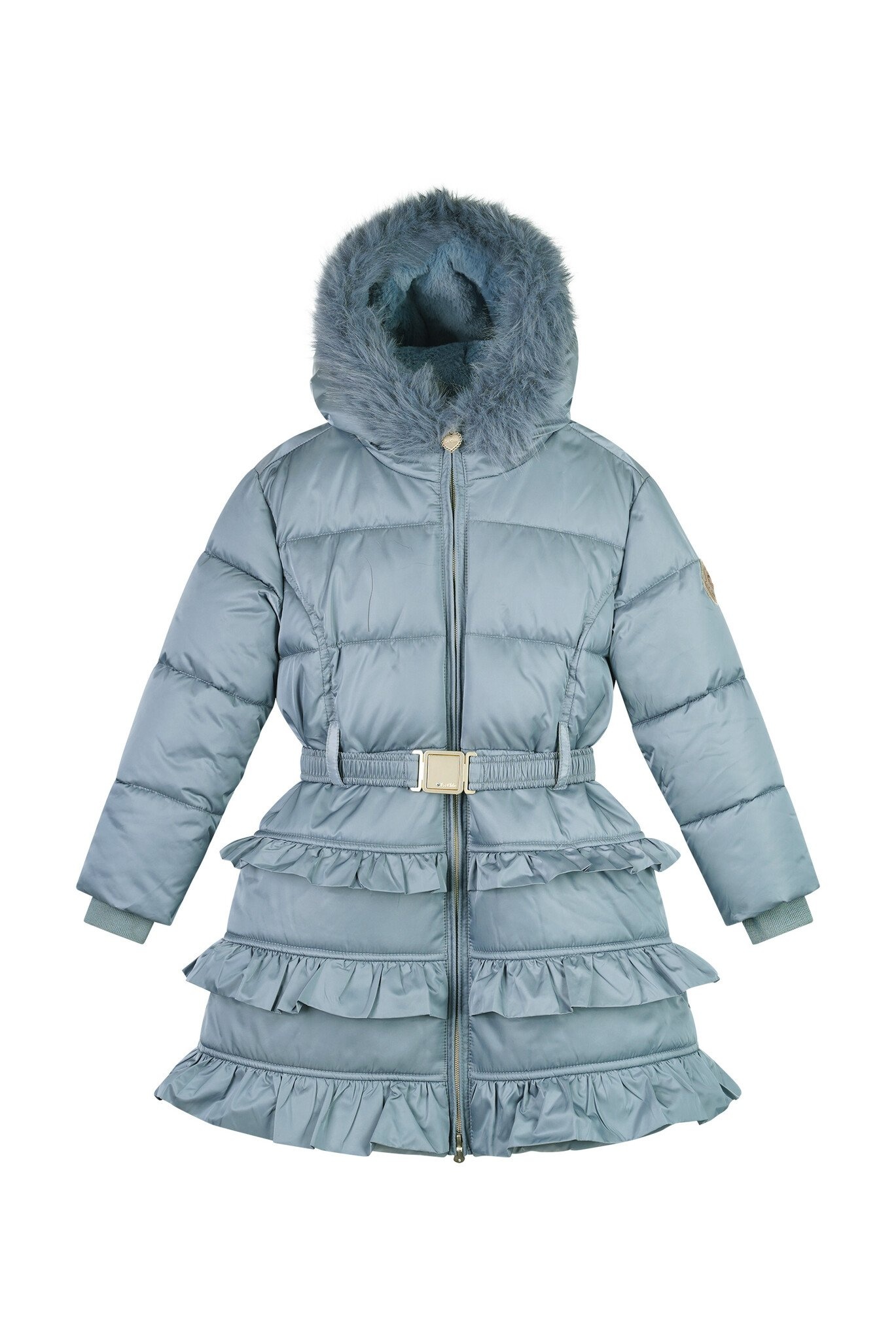 Le Chic winter winterjas meisjes - blauw - Blight- ruffle afbeelding
