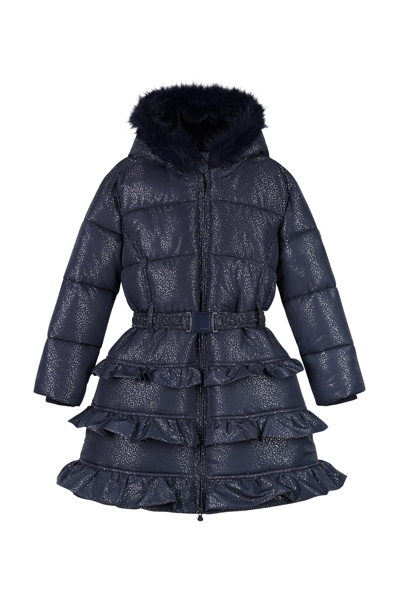 Le Chic winter winterjas meisjes - navy blauw - Blight - ruffle afbeelding