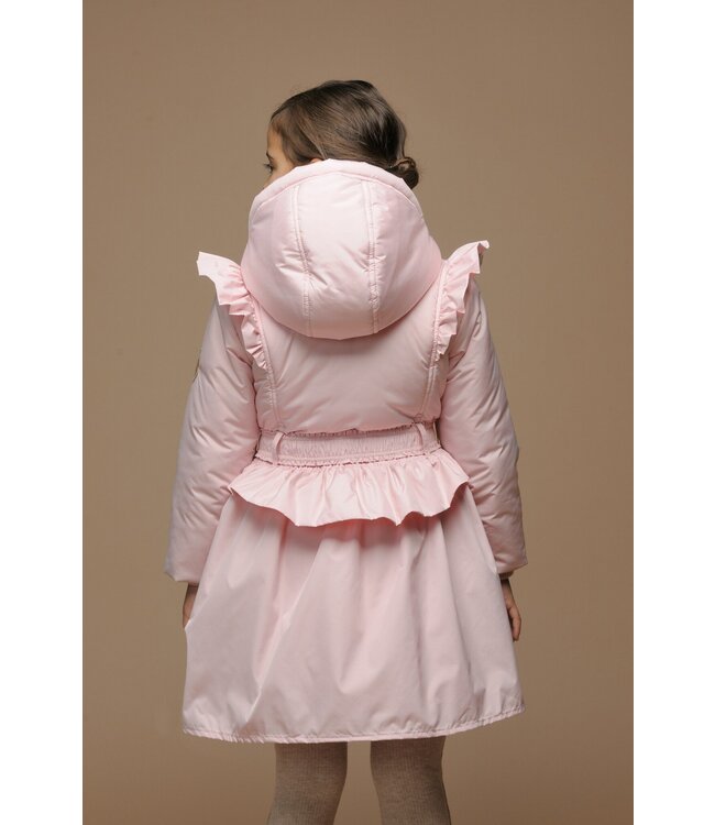 Le Chic winter winterjas meisjes - roze - Beth - riem