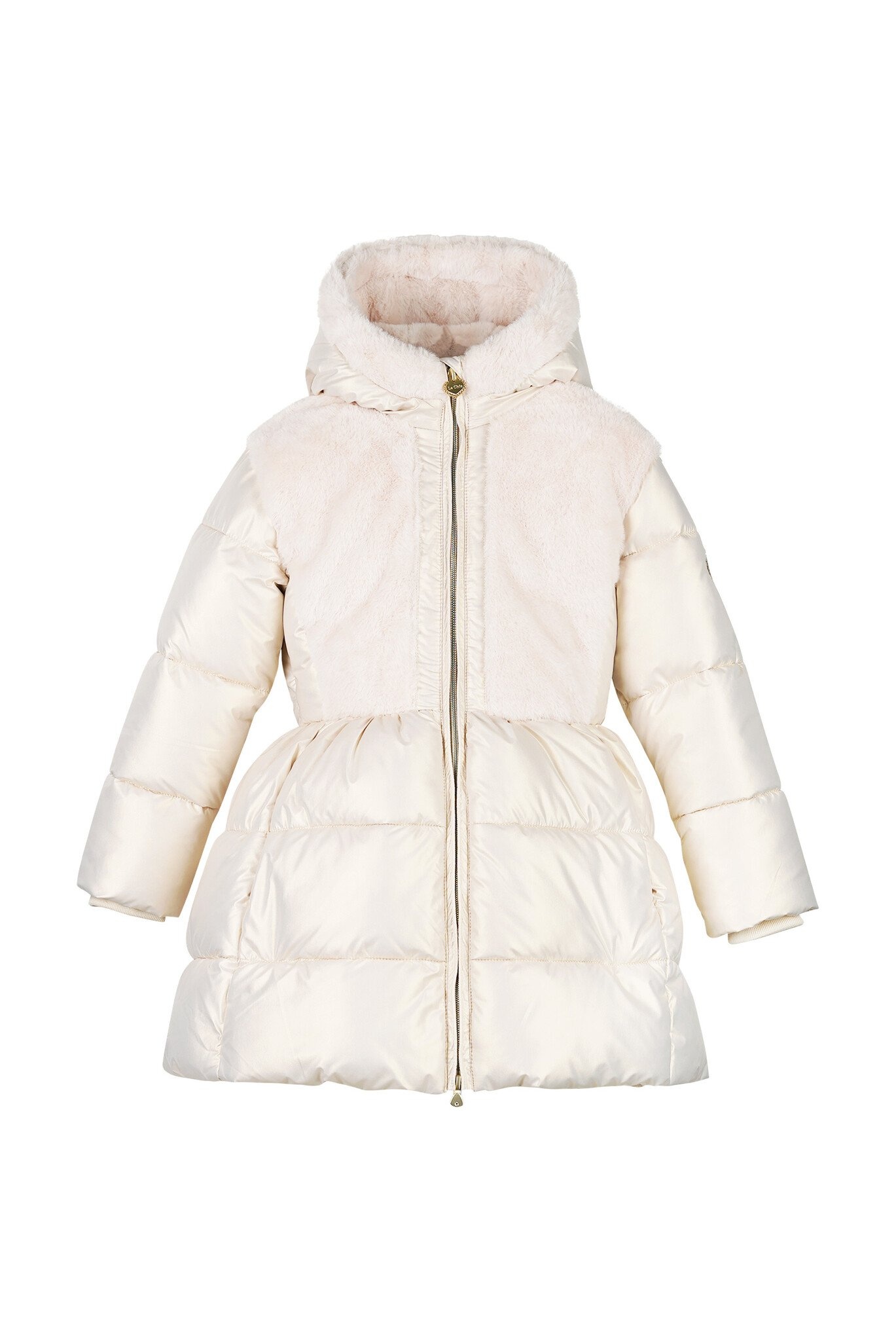 Le Chic winter winterjas meisjes - wit - Bloom - furry afbeelding