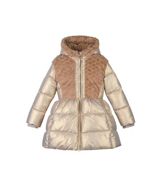Le Chic winter winterjas meisjes - goud - Bloom - furry