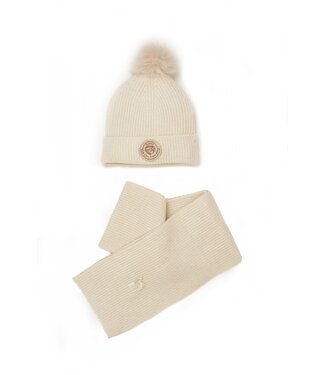 Le Chic winter muts & sjaal set meisjes - wit - Rosa & Reya