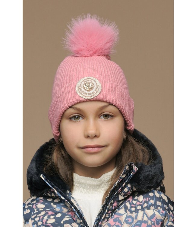 Le Chic winter muts & sjaal set meisjes - roze - Rosa & Reya