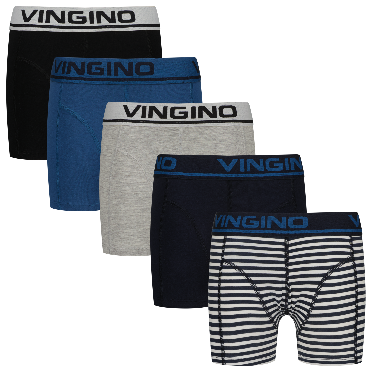 Vingino winter ondergoed jongens - blauw - Boys-boxer-5pack afbeelding