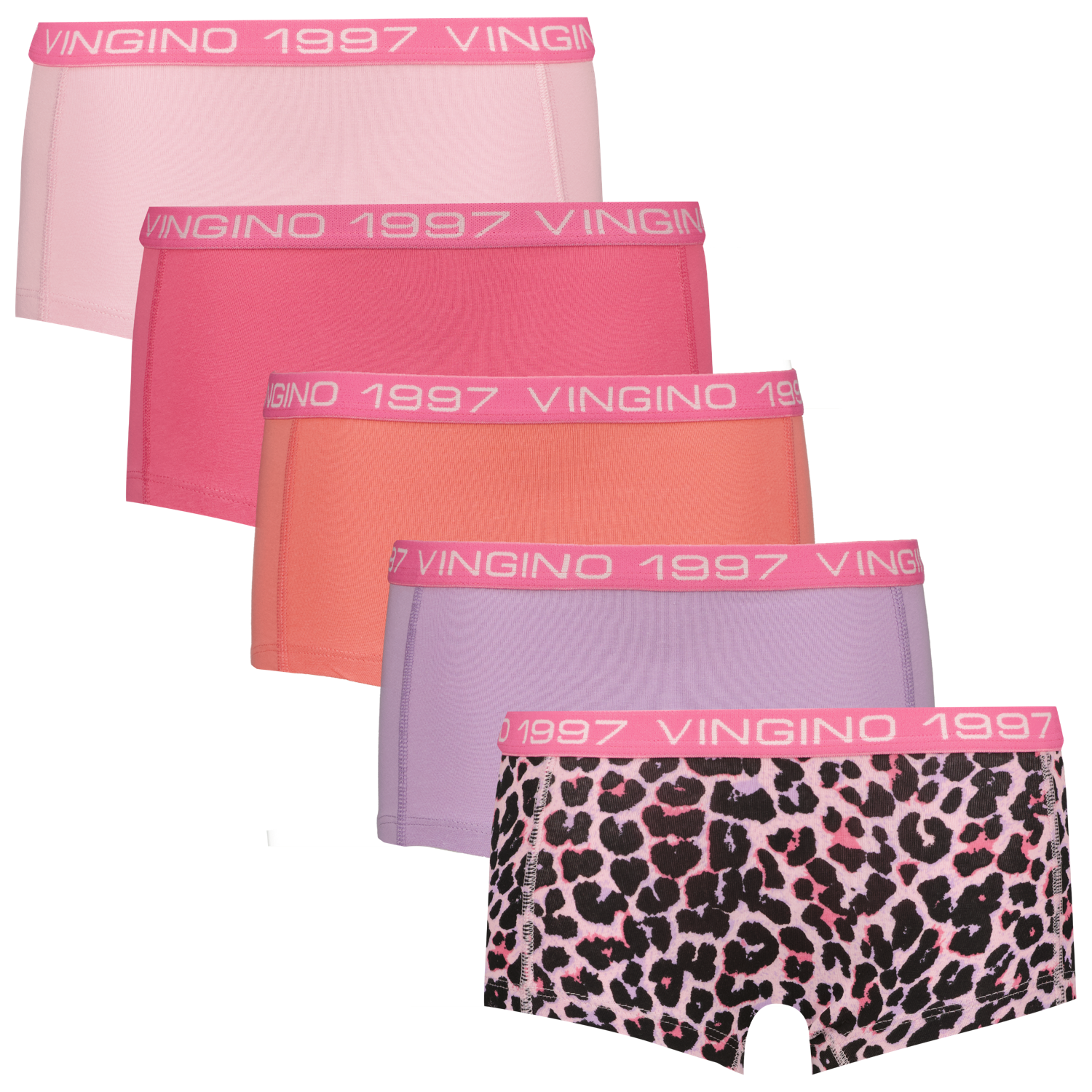 Vingino winter ondergoed meisjes - roze - Girls-boxer-5pack afbeelding