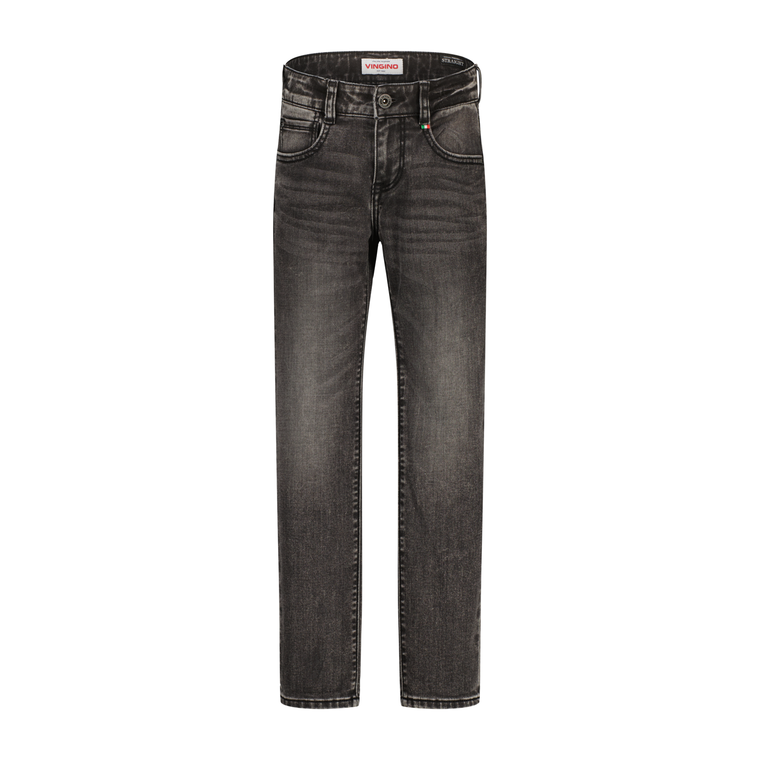 Vingino winter jeansbroek jongens - donker grijs - Paolo - straight fit afbeelding