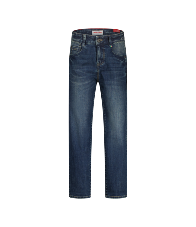Vingino winter jeansbroek jongens - blauw - Cabiano - loose fit