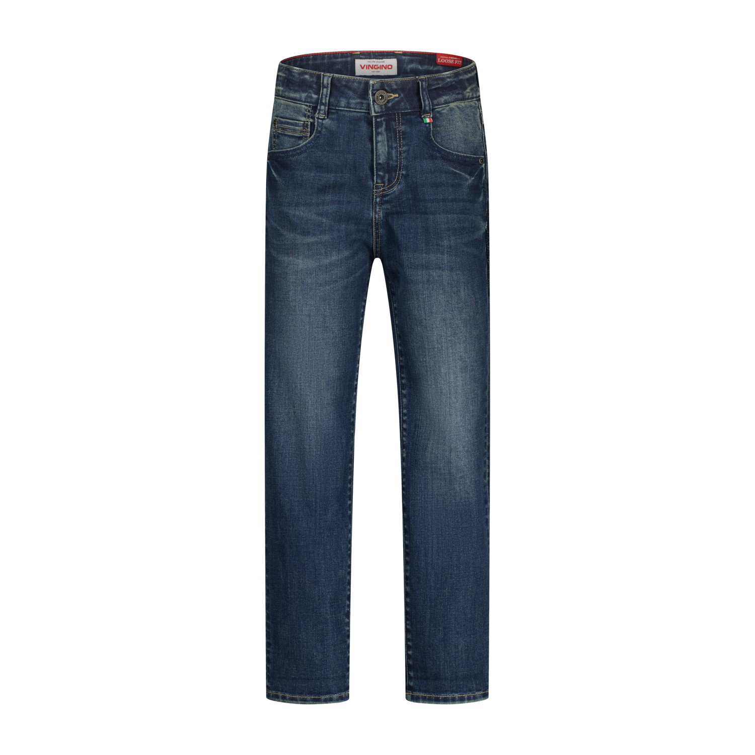 Vingino winter jeansbroek jongens - blauw - Cabiano - loose fit afbeelding