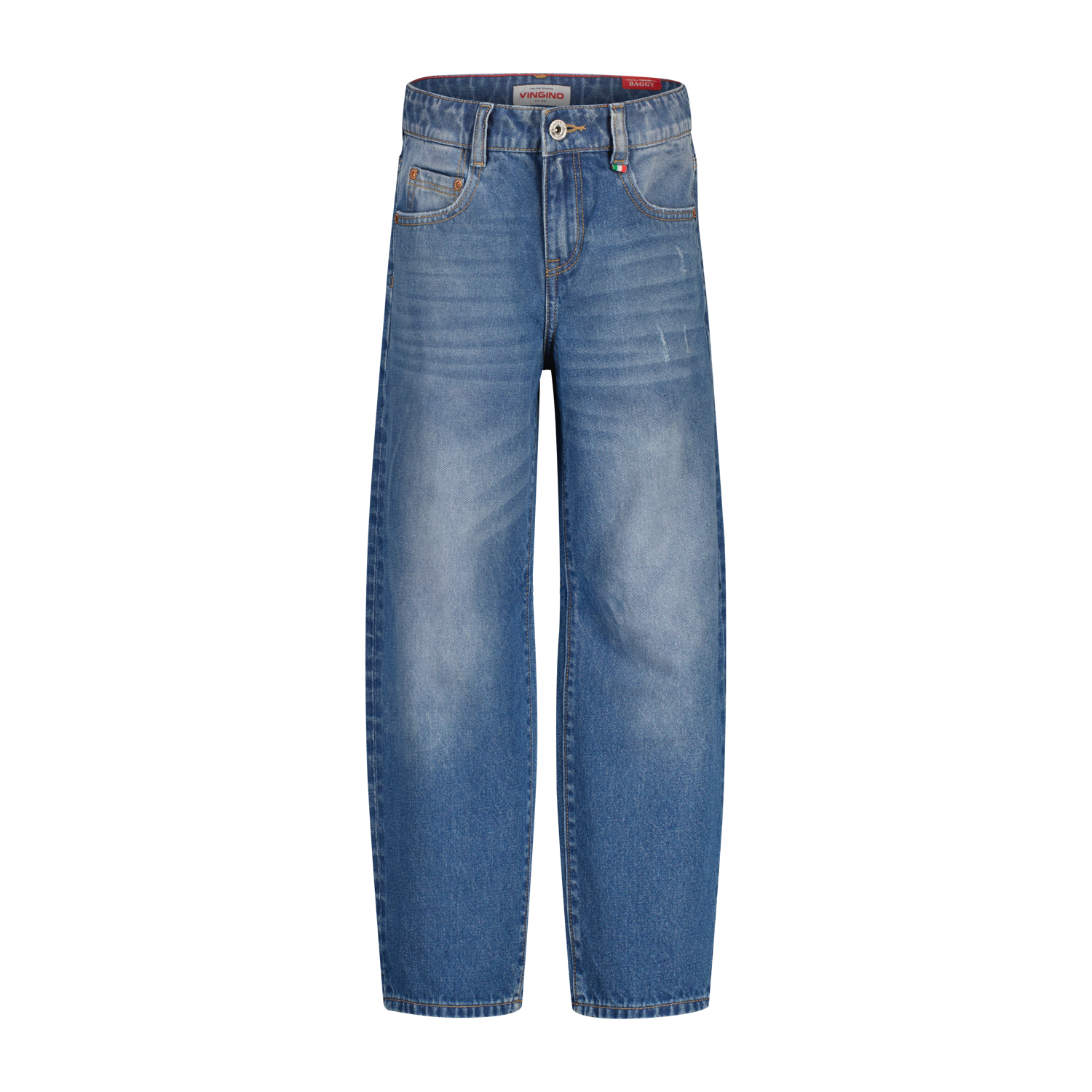 Vingino winter jeansbroek jongens - blauw - Kent - baggy fit afbeelding