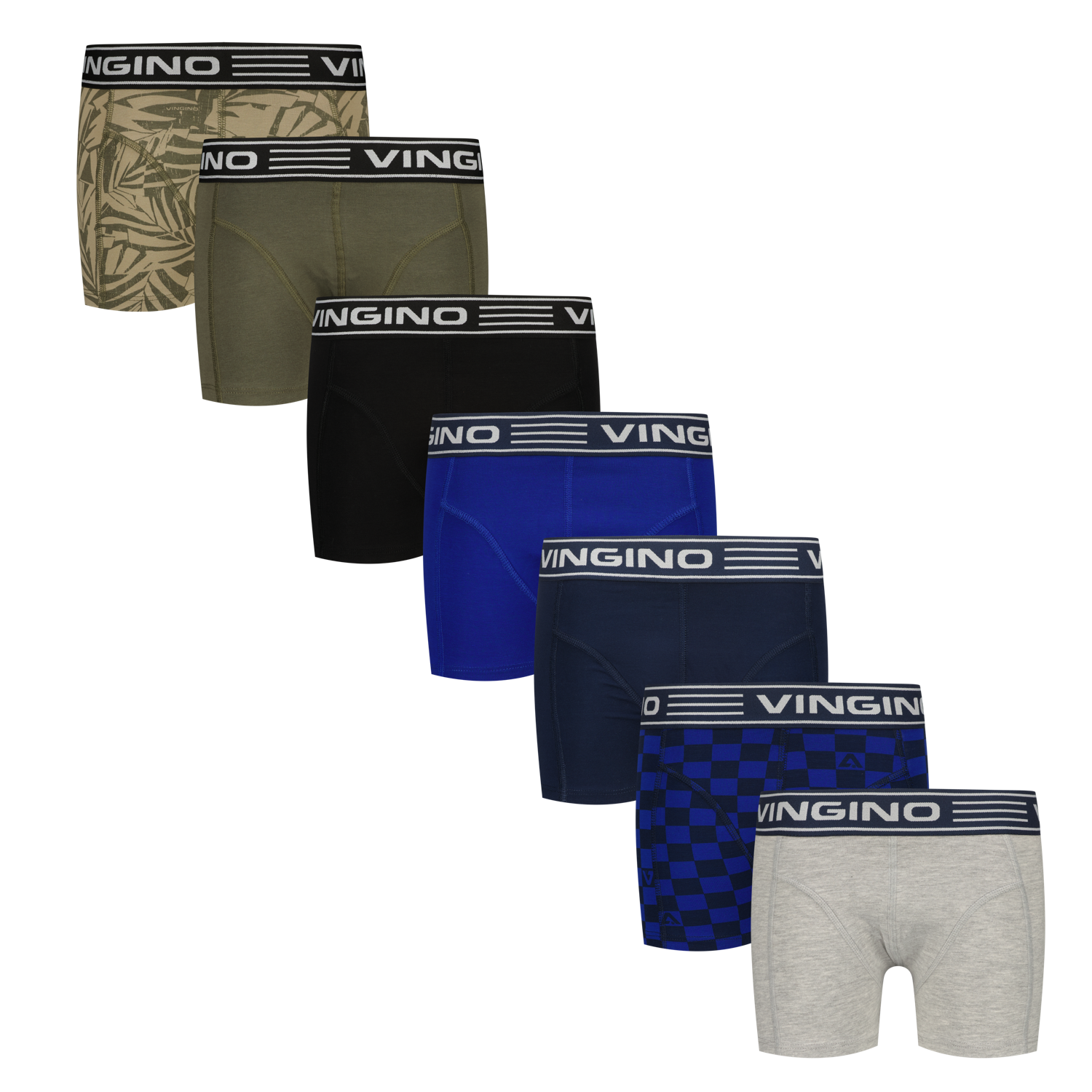 Vingino winter ondergoed jongens - zwart - 7pack - classic boxer afbeelding