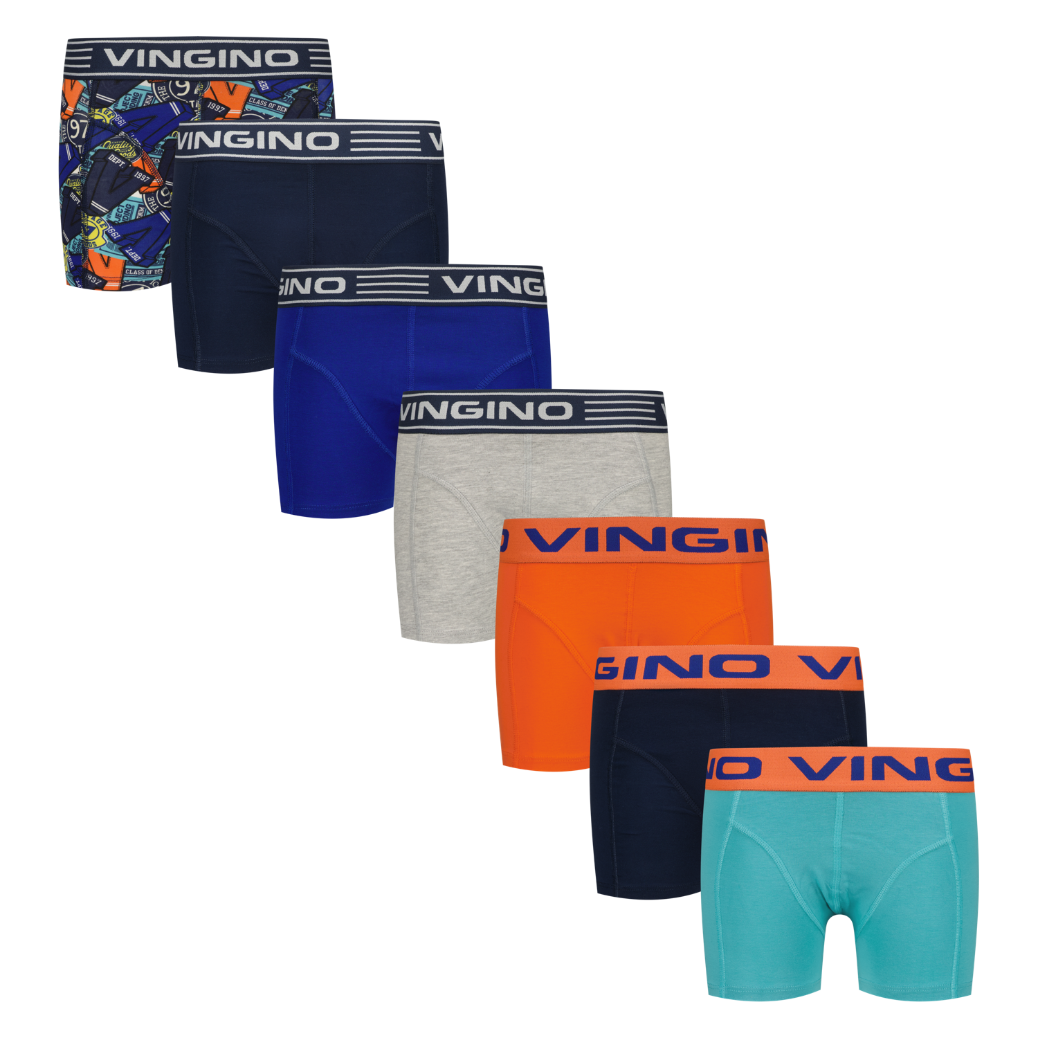 Vingino winter ondergoed jongens - donker blauw - Week 7-pack - classic boxer afbeelding
