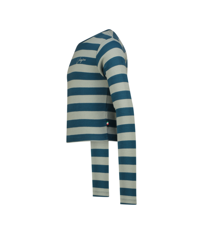 Vingino winter top meisjes - groen - Basic crop top - rib, strepen