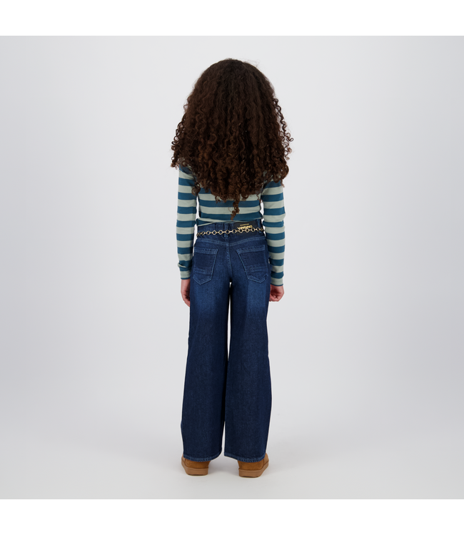 Vingino winter top meisjes - groen - Basic crop top - rib, strepen