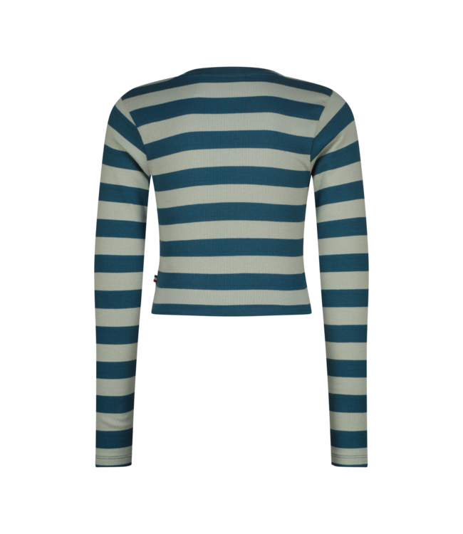 Vingino winter top meisjes - groen - Basic crop top - rib, strepen